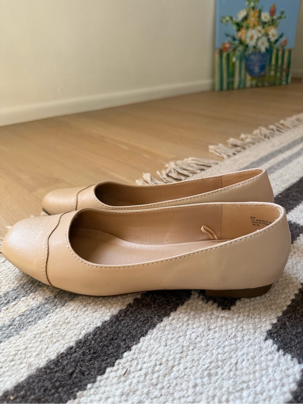 Cliffs by WHITE MOUNTAIN Women's Nude Scallop Detail Ballet Flats - Picture 3 of 10